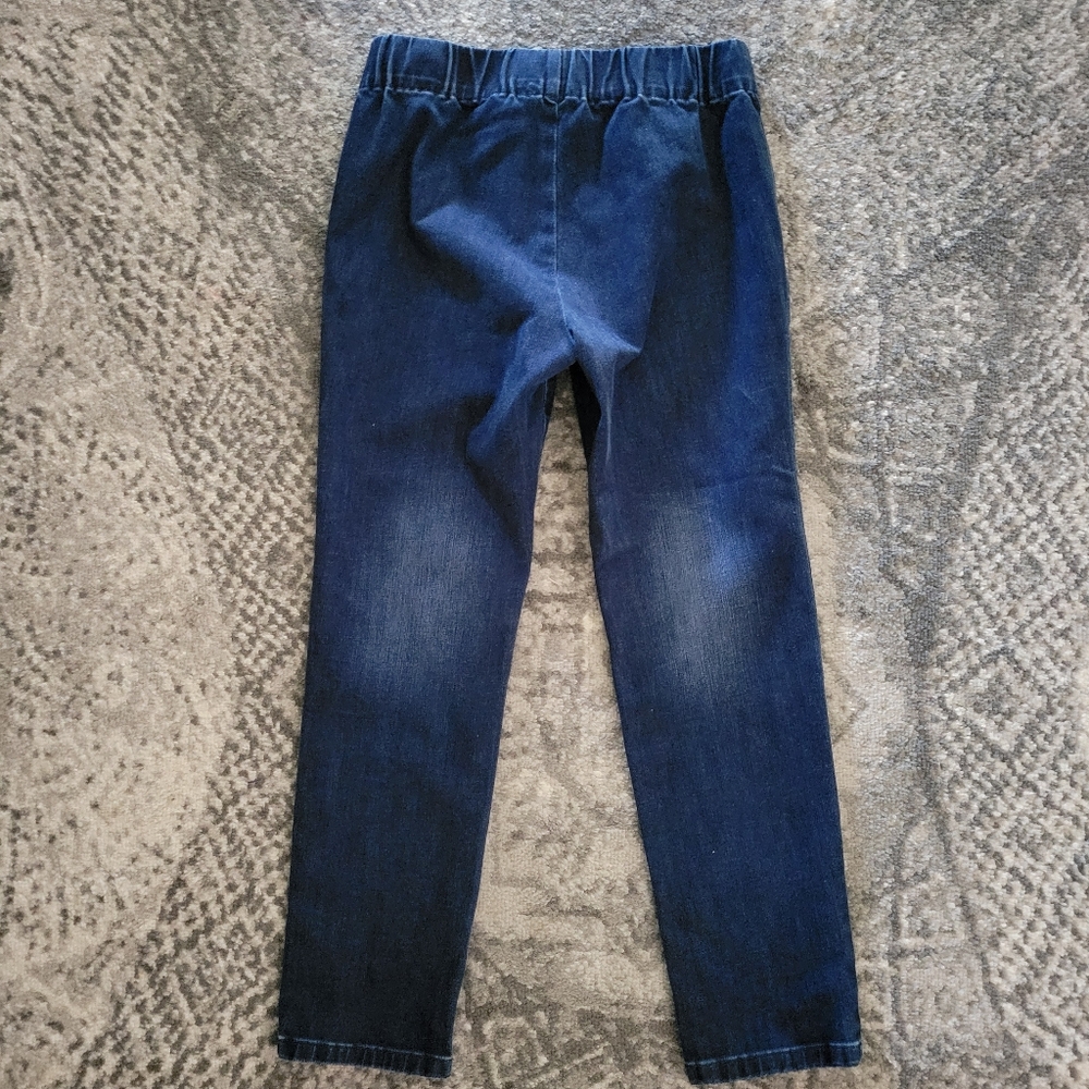 SOFT SURROUNDINGS METRO CROP DENIM LEGGINGS PULL ON PANTS MEDIUM PETITE - Picture 9 of 10